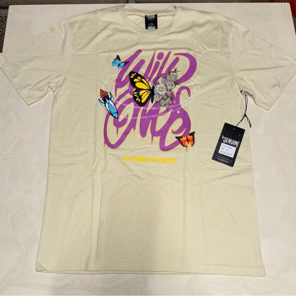Cream Graphic Tee - Wild Vibes